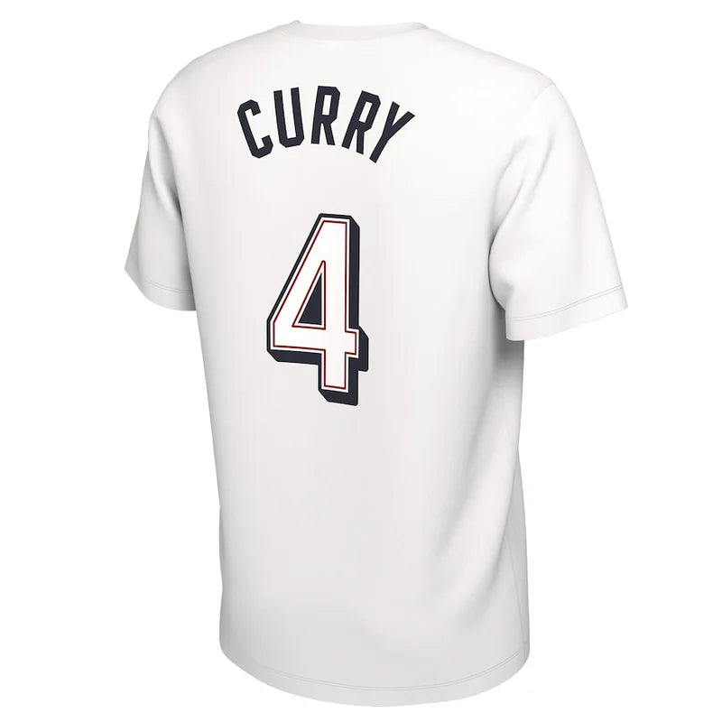 USA Basketball 2024 Summer Olympics Nike Stephen Curry Name & Number T-Shirt