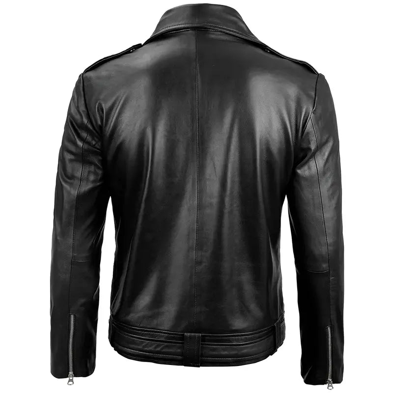 Negan Real Leather Biker Men's Black Jacket