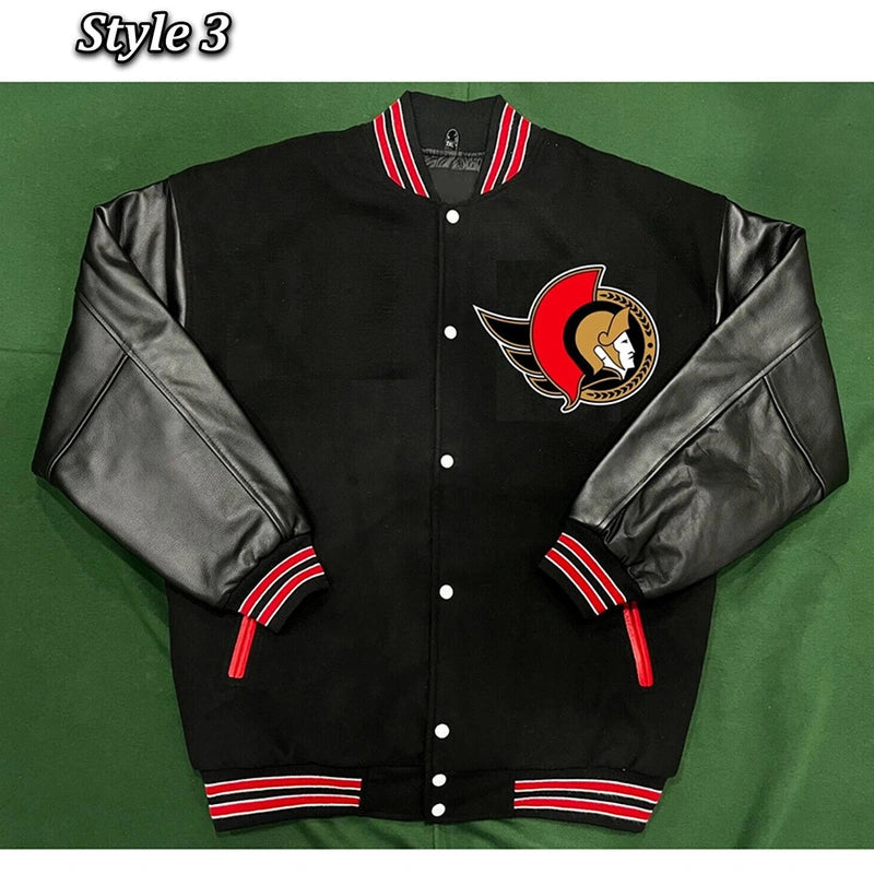 Ottawa Senators Rare Wool / Leather Varsity Jacket