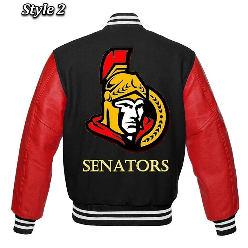 Ottawa Senators Rare Wool / Leather Varsity Jacket