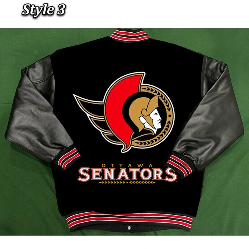 Ottawa Senators Rare Wool / Leather Varsity Jacket