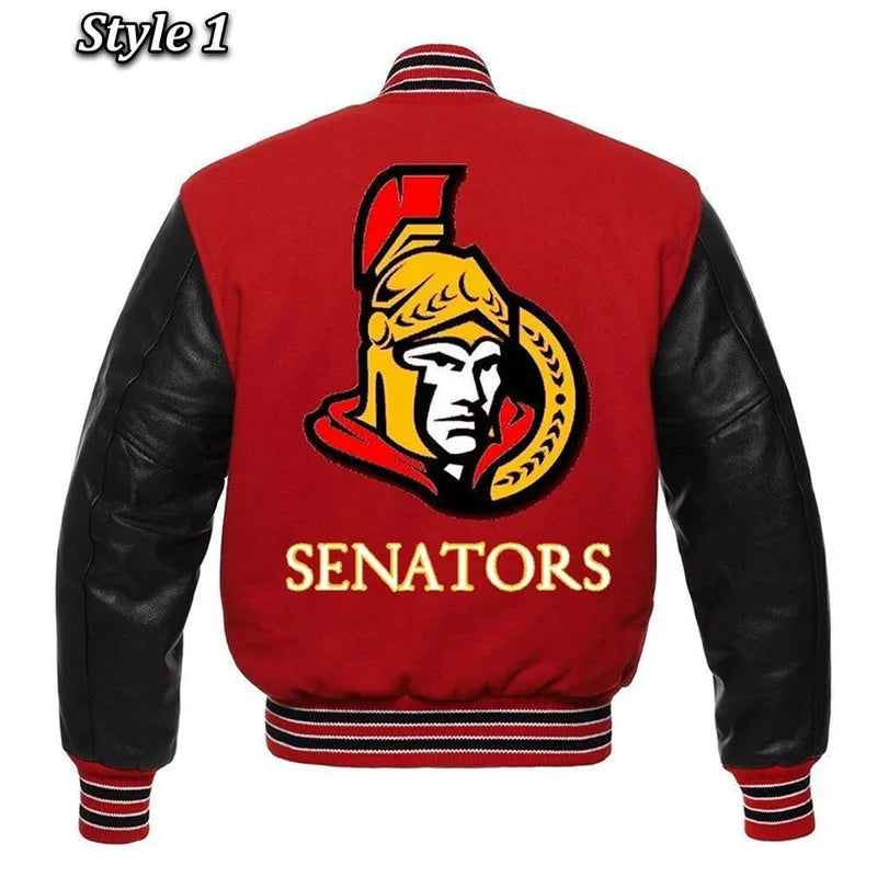 Ottawa Senators Rare Wool / Leather Varsity Jacket