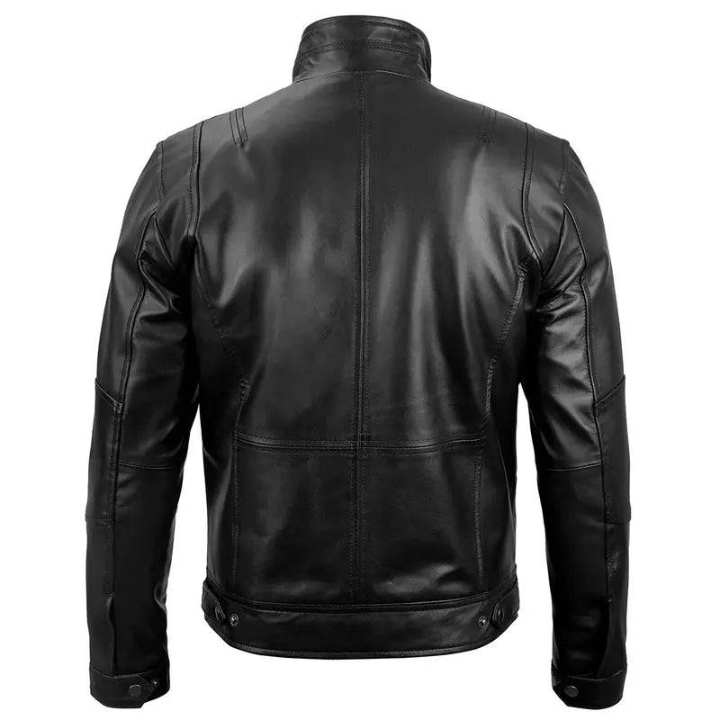 Men's Cafe Racer Moffit Real Leather Jacket