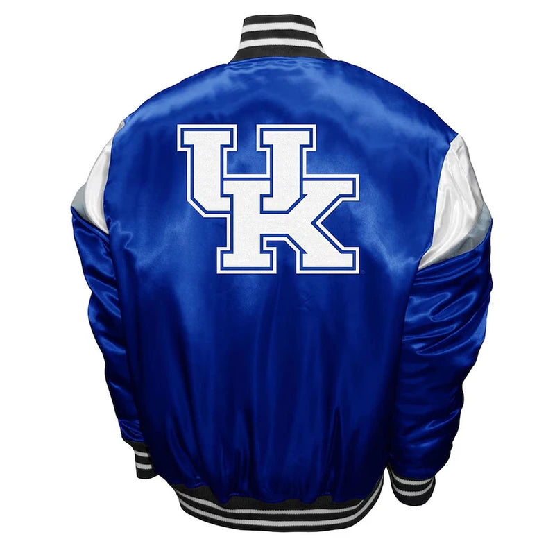 Franchise Club Kentucky Wildcats Power White | Royal Satin Jacket