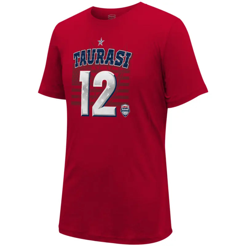 USA Basketball 2024 Summer Olympics Runaway Player Stadium Essentials Diana Taurasi Name & Number T-Shirt