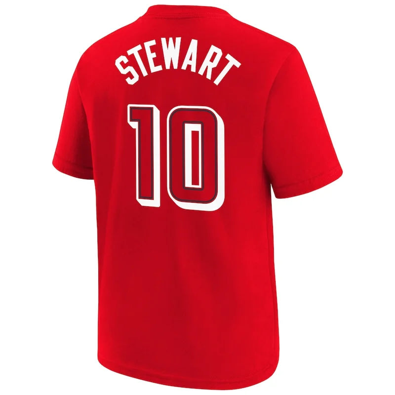 Summer Olympics USA Basketball 2024 Breanna Stewart Red  Name & Number T-Shirt