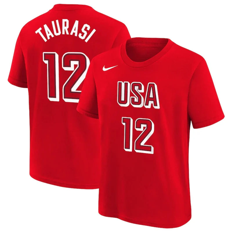 Summer Olympics USA Basketball 2024 Diana Taurasi  Name & Number T-Shirt