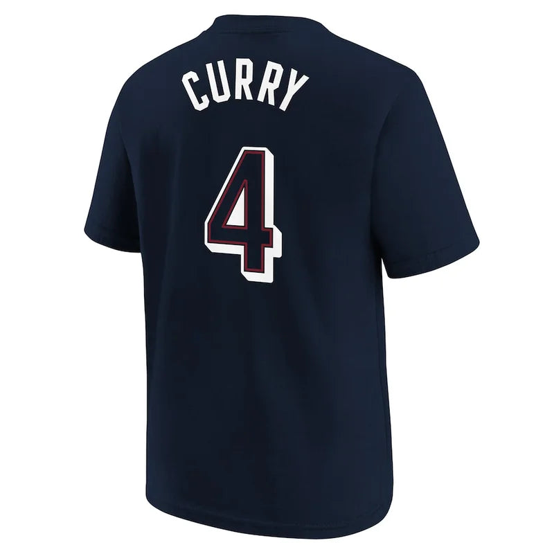 USA Basketball 2024 Summer Olympics Nike Stephen Curry Name & Number T-Shirt